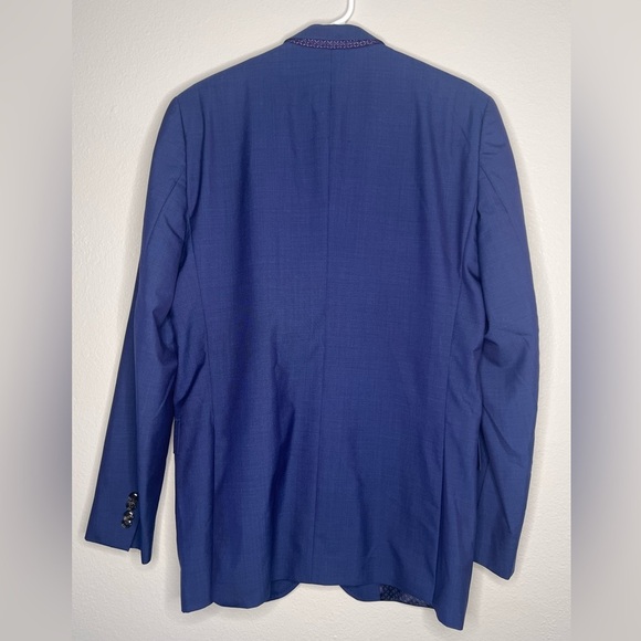 Ted Baker London Endurance Men’s Jay CT Blue Modern 100% Wool blazer Size 40 L - Picture 5 of 8